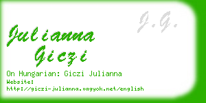 julianna giczi business card